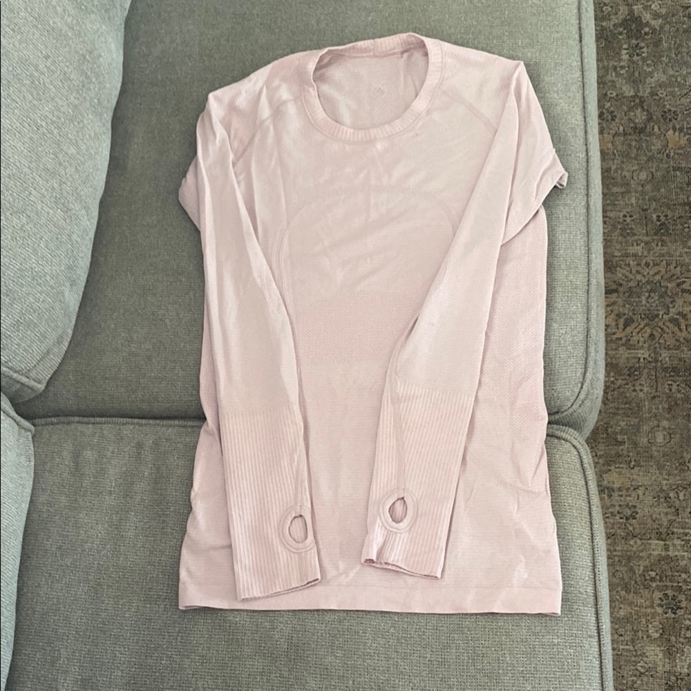 lululemon athletica Soft Pink Long Sleeve Tee